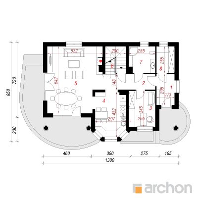 Maja vorstirohtudes (P) 1. korruse plaan